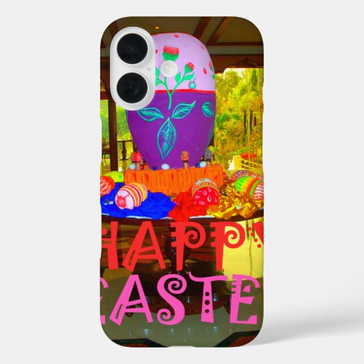 うれしそうなフェスティバルスプリングタイムイースターカラフルエッグアート Case-Mate iPhoneケース (裏面)