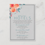 うれしそうなフローラオレンジとティール(緑がかった色)の宿泊施設 エンクロージャーカード (正面)