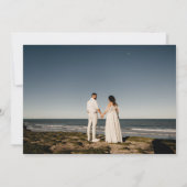 うれしそうなフローラオレンジとティール(緑がかった色)ブライト サンキューカード (裏面)