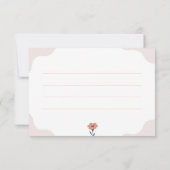 うれしそうなフローラ結婚式招待状サンキューカード サンキューカード (裏面)