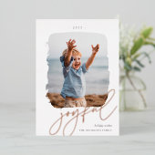 うれしそうなブラシ仕上げ署名 |フォトバラ金ゴールド 箔シーズンカード (立ち正面)