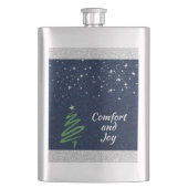 うれしそうなブルー夕べ フラスク (正面)