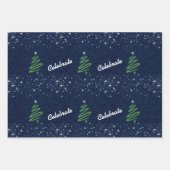 うれしそうなブルー夕べ ラッピングペーパーシート (正面3)