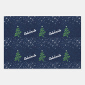 うれしそうなブルー夕べ ラッピングペーパーシート (正面2)