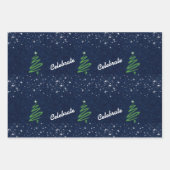 うれしそうなブルー夕べ ラッピングペーパーシート (正面)