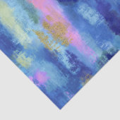 うれしそうなブルー抽象芸術 薄葉紙 (詳細)