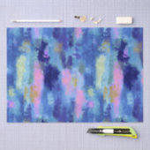 うれしそうなブルー抽象芸術 薄葉紙 (クラフト)