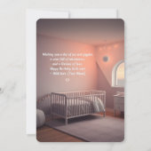 うれしそうなベビー誕生日カード – インスタントダウンロード 招待状 (裏面)