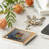 「うれしそうなリビングルームにインスピレーション」 キーホルダー (側面)