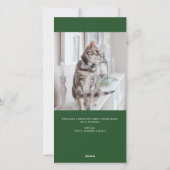 うれしそうなレタリングホリデーフォトカード シーズンカード (裏面)