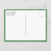 うれしそうなレタリングホリデーフォトカード シーズンポストカード (裏面)