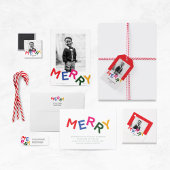 うれしそうなレタリングホリデー差出人住所 ラベル