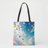 うれしそうな凧が高く舞う トートバッグ (正面)