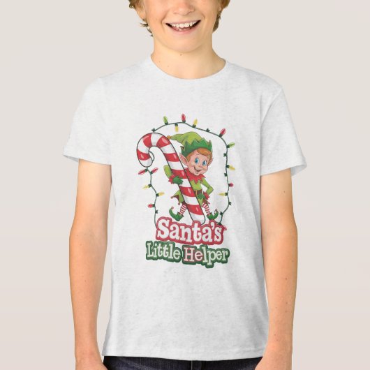 うれしそうな小妖精や小人 トライブレンドTシャツ (正面)