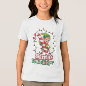 うれしそうな小妖精や小人 トライブレンドTシャツ (正面)