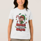 うれしそうな小妖精や小人 トライブレンドTシャツ (正面)