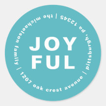 うれしそうな差出人住所クリスマスホリデーブルー