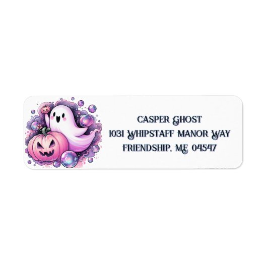 うれしそうな幽霊 ラベル (正面)