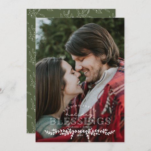 うれしそうな恵み手書写真平板 シーズンカード (正面/裏面)