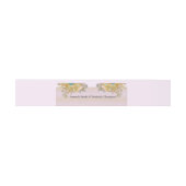 うれしそうな抽象芸術ピンク、スカイブルー – ピンク色の花 招待状ベリーバンド (フラット)