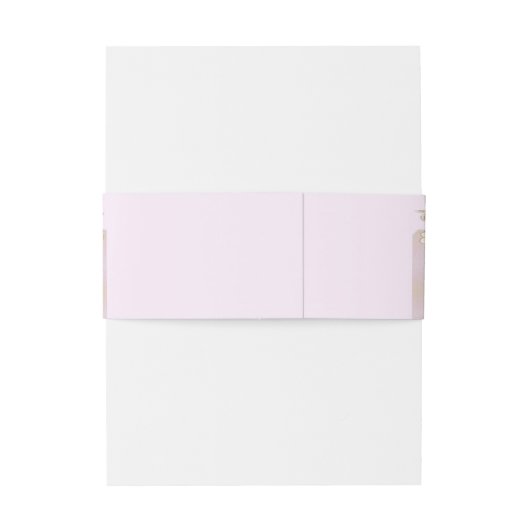 うれしそうな抽象芸術ピンク、スカイブルー – ピンク色の花 招待状ベリーバンド (裏面例)