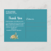 うれしそうな抽象芸術ピンク、スカイブルー – ピンク色の花 案内ポストカード (裏面)