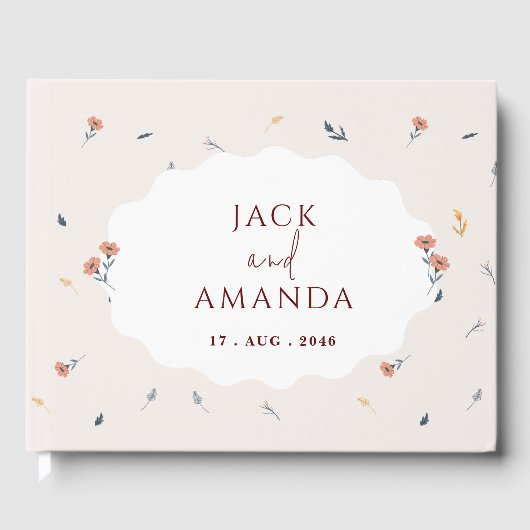 うれしそうな春フローラ結婚式招待状ゲストブック ゲストブック (正面)