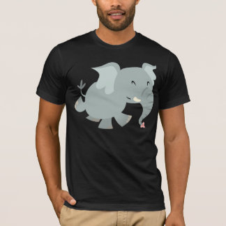 うれしそうな漫画の象のTシャツ Tシャツ