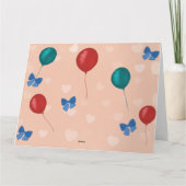 うれしそうな猫誕生日カード カード (裏面)