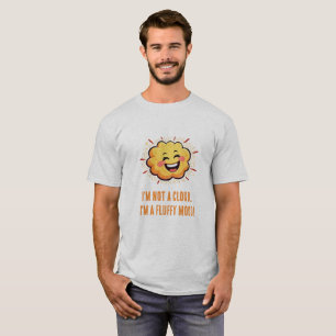 うれしそうな笑いかわいいクラウドキャラクターアート Tシャツ