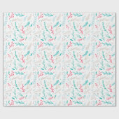 うれしそうな紅葉クリスマスホリデーラッピング紙 ラッピングペーパー (フラット)