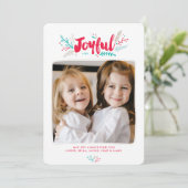 うれしそうな紅葉クリスマスホリデー4フォトフラットカード 招待状 (スタンド正面)