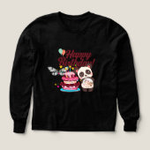 うれしそうな紙吹雪ハッピーバースデー挨拶 (デザイン正面)