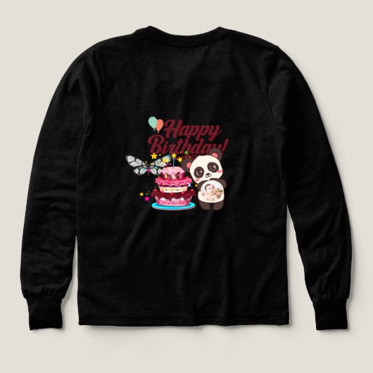 うれしそうな紙吹雪ハッピーバースデー挨拶 (デザイン背面)