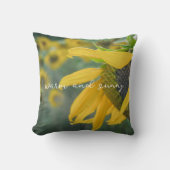 うれしそうな素朴なヒマワリ クッション (正面)