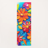 うれしそうな絵を描フローラ ヨガマット (正面)