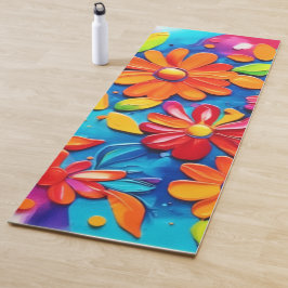うれしそうな絵を描フローラ ヨガマット