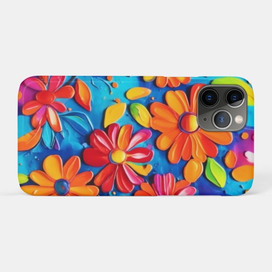 うれしそうな絵を描フローラ Case-Mate iPhoneケース (裏面(横))