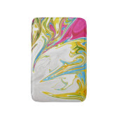 うれしそうな絵画抽象芸術 |最高の素晴らしカラフル バスマット (正面縦)