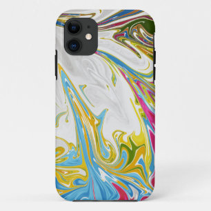 うれしそうな絵画抽象芸術 最高の素晴らしカラフル iPhone 11 ケース