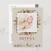 うれしそうな緑 |クリスマスフォト シーズンポストカード (正面/裏面)