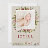 うれしそうな緑 |フラットホリデーのフォトカード シーズンカード (正面)