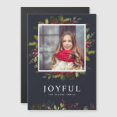 うれしそうな緑 |磁気ホリデーフォトカード (正面/裏面)