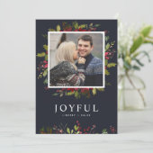 うれしそうな緑 |編集可能なカラーフラットフォト シーズンカード (スタンド正面)