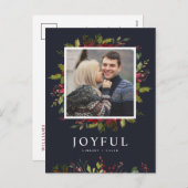 うれしそうな緑 |編集可能な色の写真 シーズンポストカード (正面/裏面)