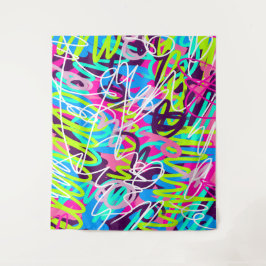 うれしそうな色のモダン抽象芸術 タペストリー