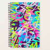 うれしそうな色のモダン抽象芸術 プランナー手帳 (正面)