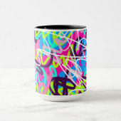 うれしそうな色のモダン抽象芸術 マグカップ (中央)