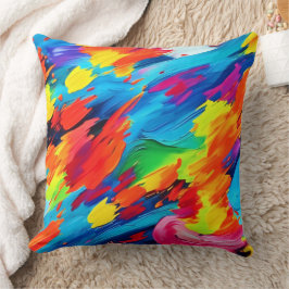うれしそうな色の絵を描爆発 クッション