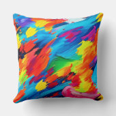 うれしそうな色の絵を描爆発 クッション (裏面)